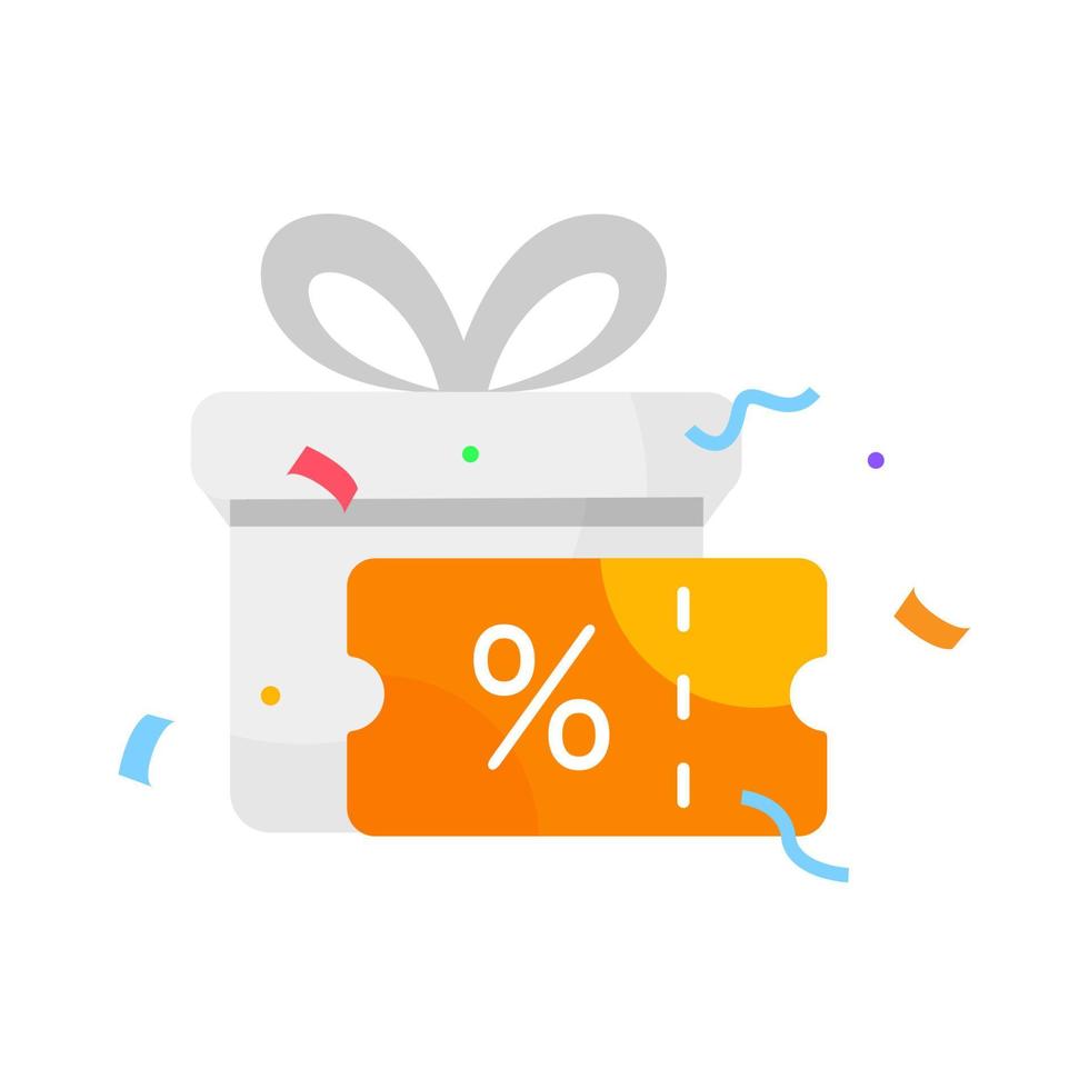 get a gift voucher concept illustration flat design vector eps10. modern graphic element for landing page, empty state ui, infographic, icon
