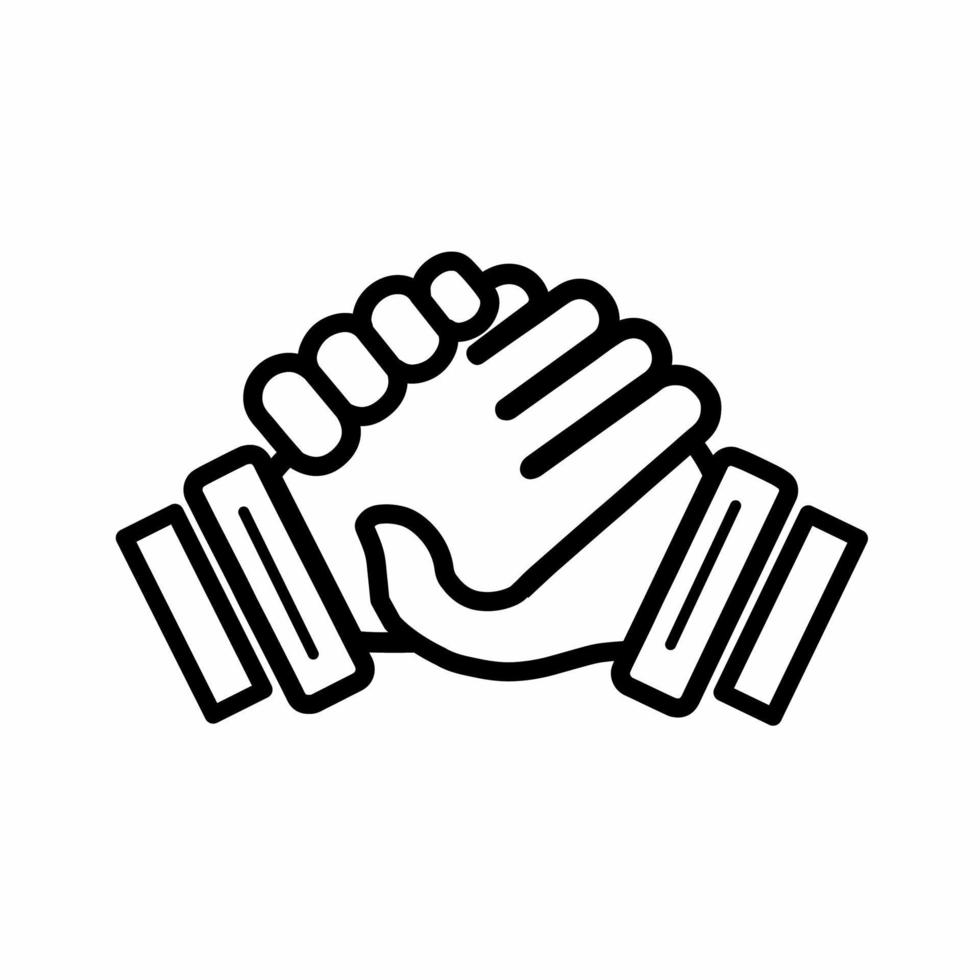 Hand holding icon vector simple illustration.