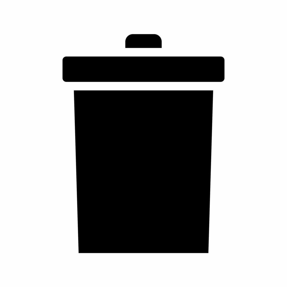 Trash icon vector simple illustration.