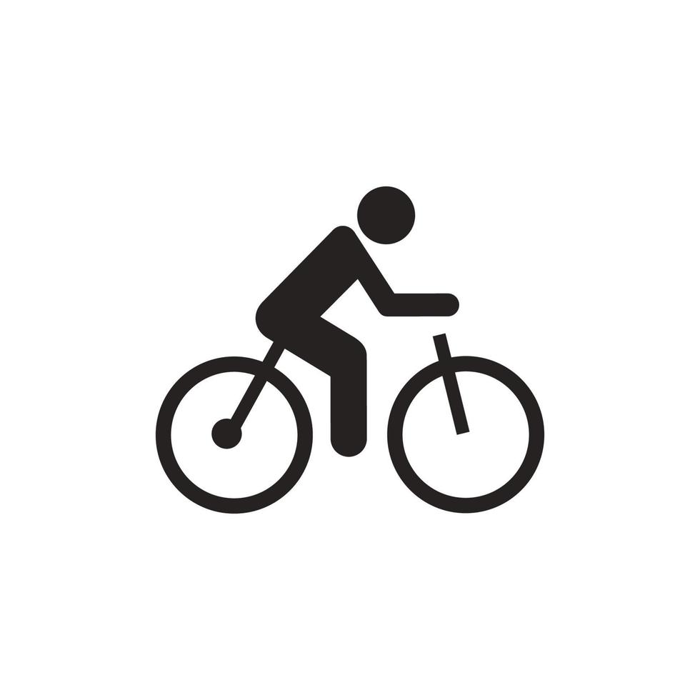Bicycle icon on white background. Vector illustration