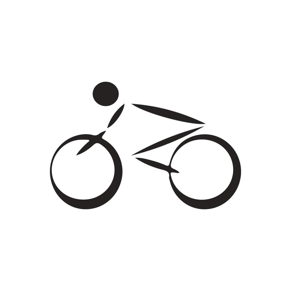 Bicycle icon on white background. Vector illustration
