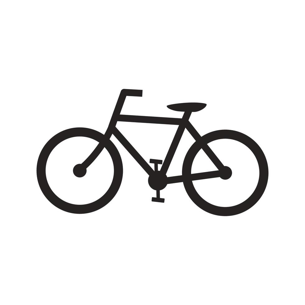 bicicleta icono en blanco antecedentes. vector ilustración