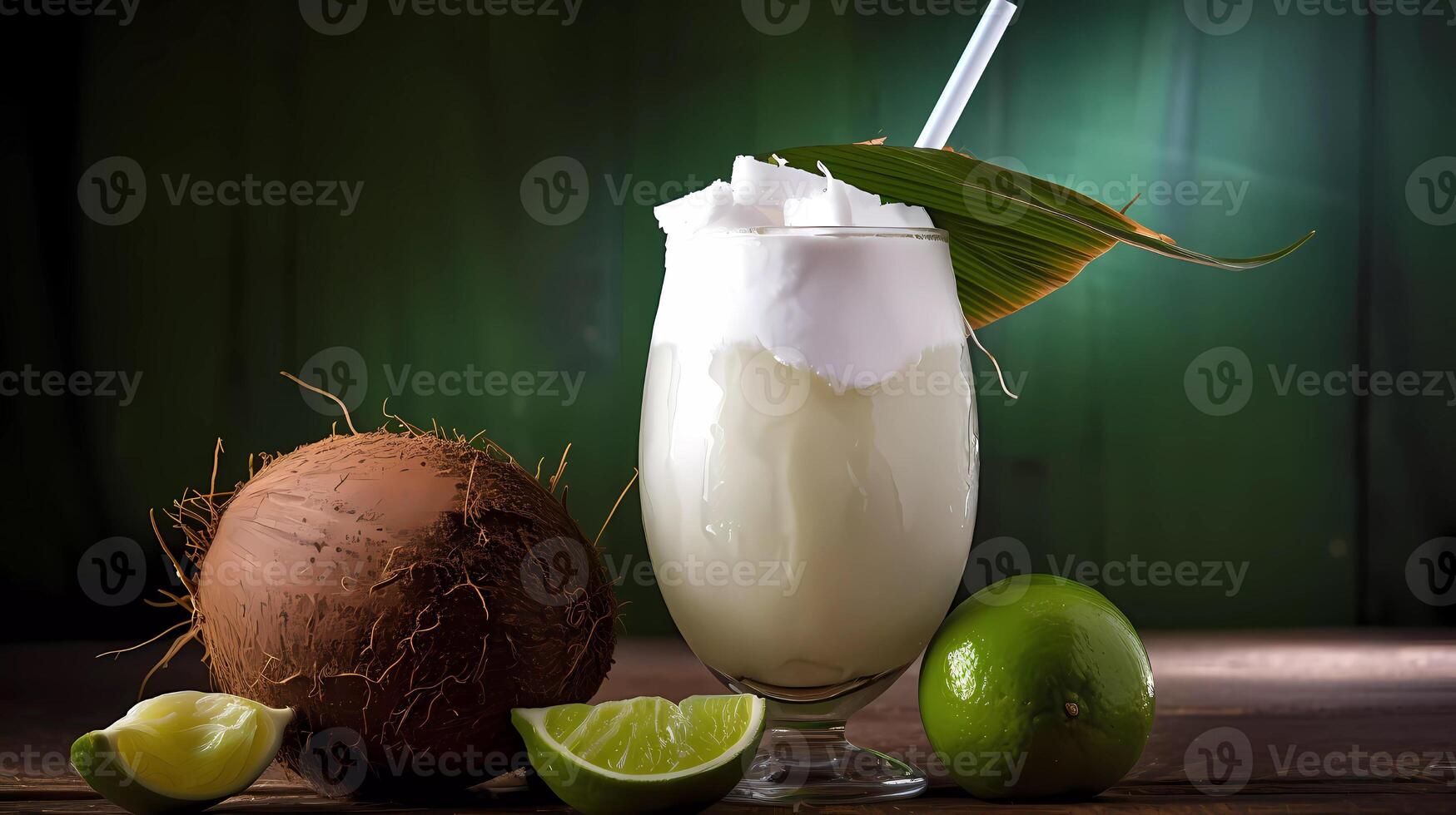 mojito cóctel en un mesa en verano bar, alcohol cócteles con Ron, Lima, menta, hielo cubitos y marrón azúcar de cerca, fiesta beber. aislado en negro fondo, selectivo atención generativo ai foto