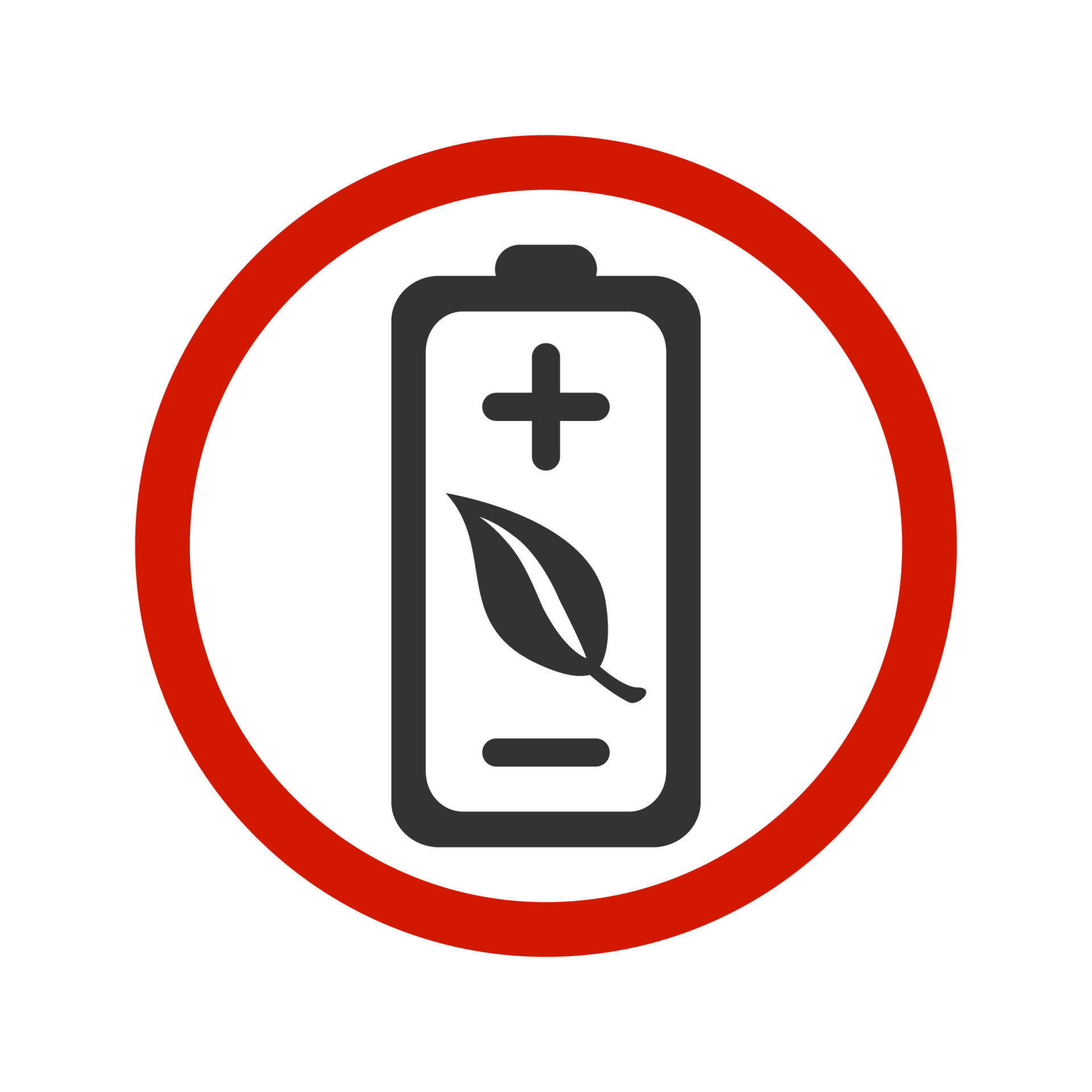 No battery icon or logo. Forbidden, using battery is not allowed.vector
