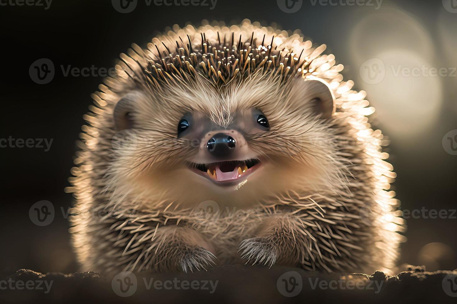 bebé erizo sonrisa macro fotografía foto