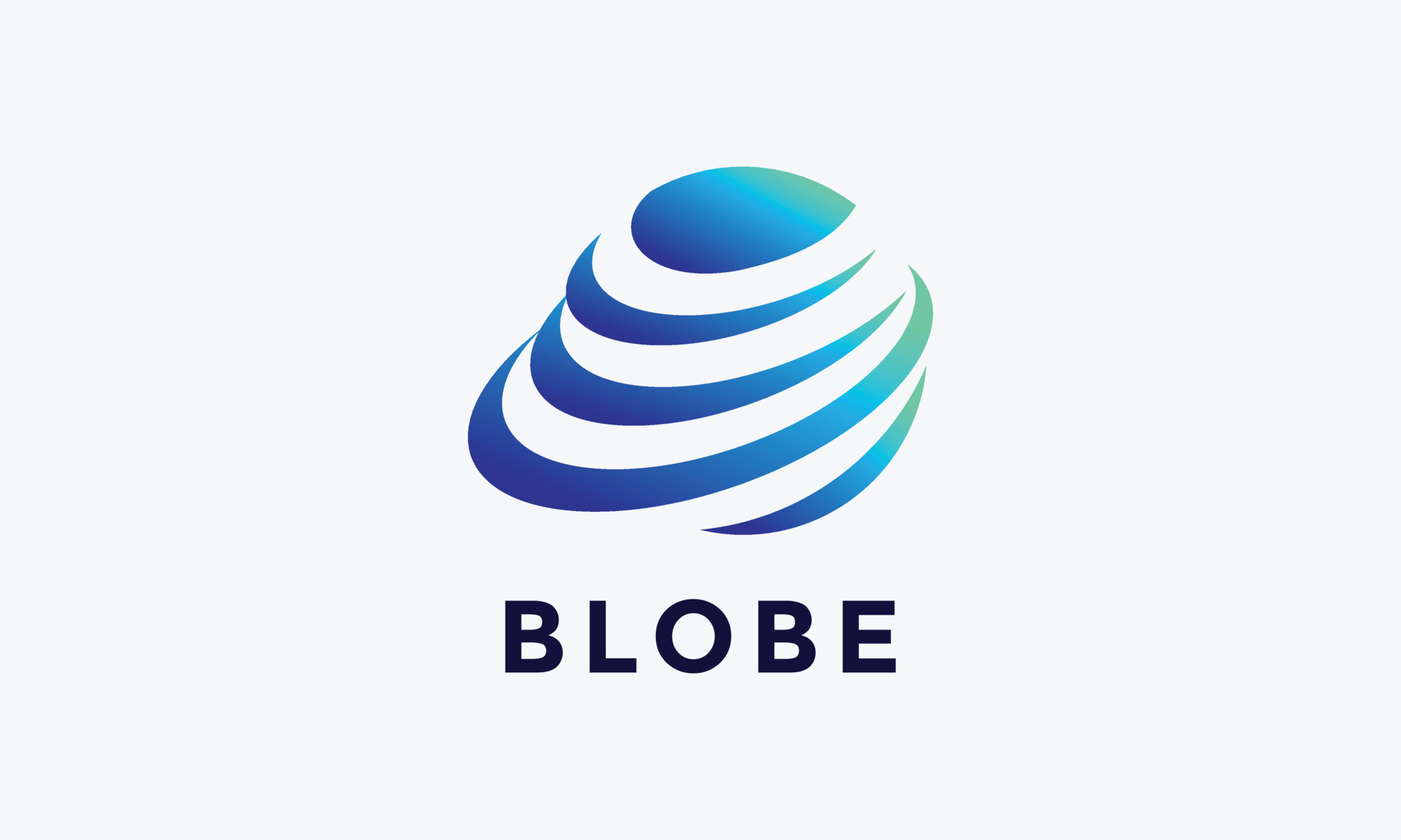 Global link logo vector blue color circle connection technology icon