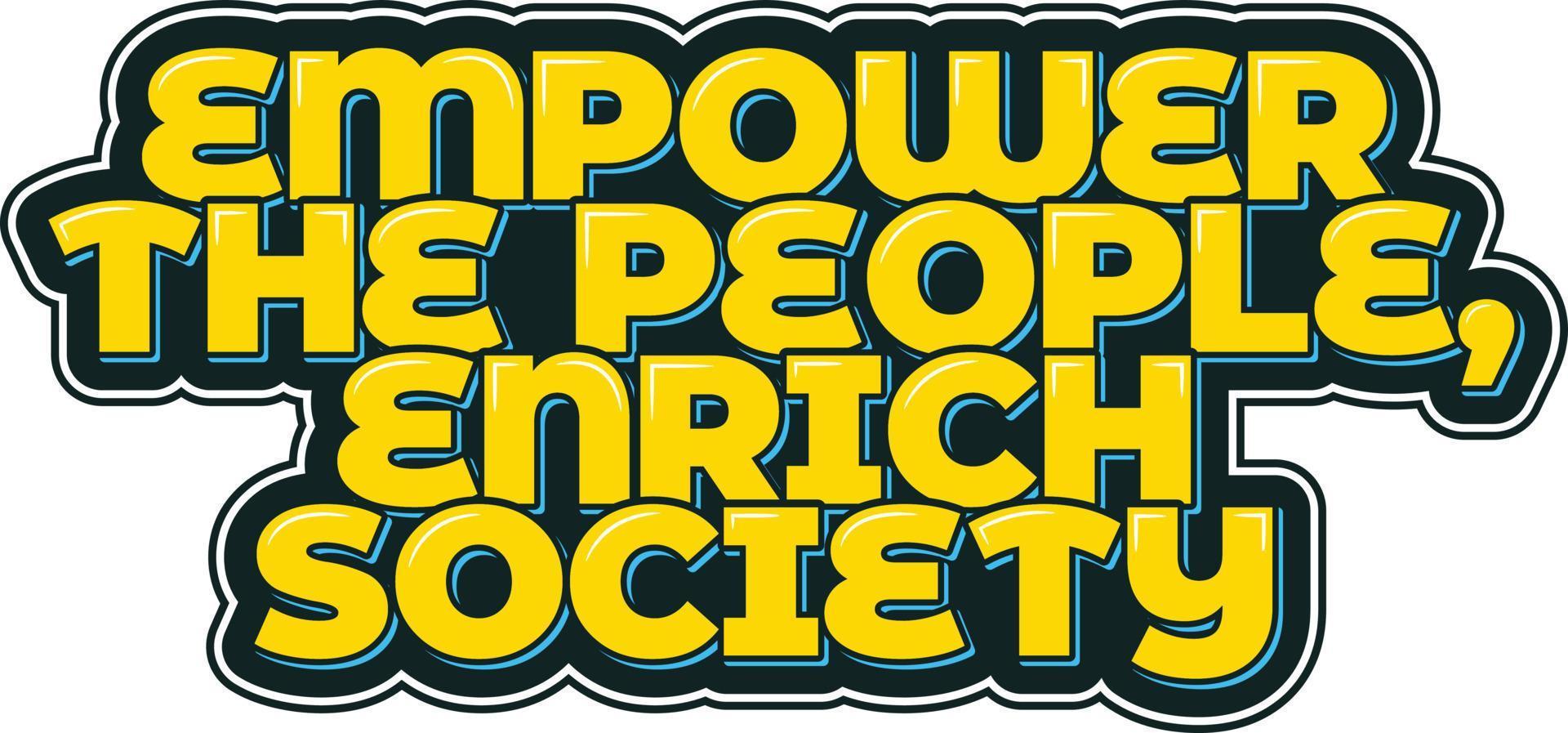 Empower People Vector Lettering Design