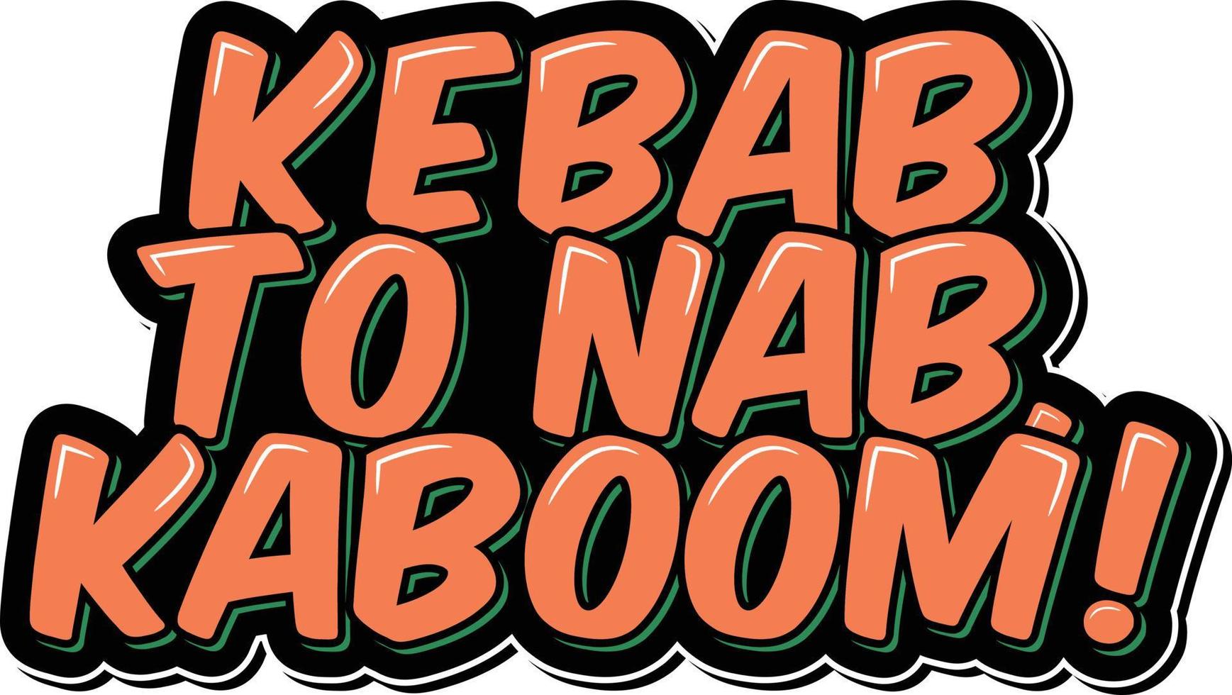 Kebab Typography Design vector