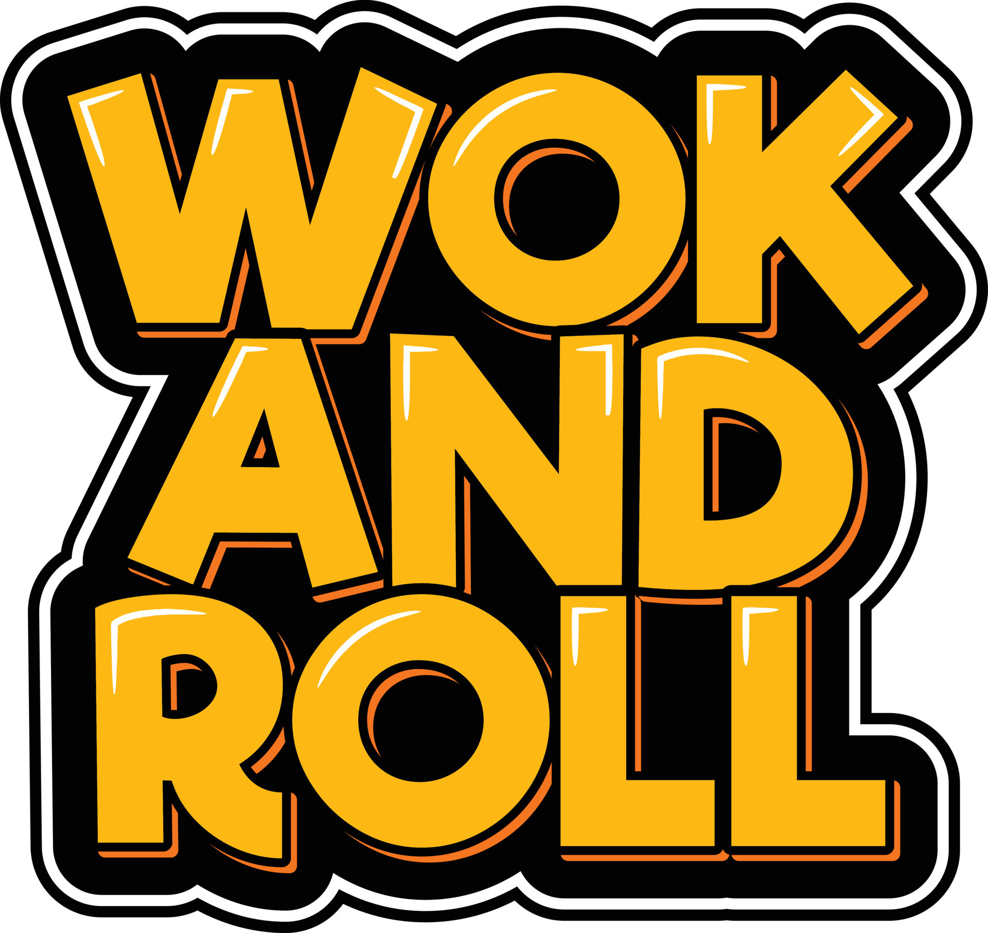 Wok and Roll Lettering Vector Design 22347249 Vector Art at Vecteezy
