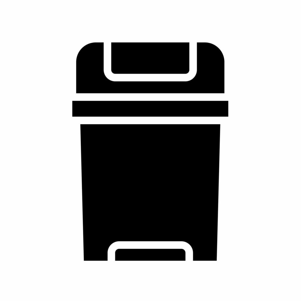 Trash bin icon vector simple illustration.