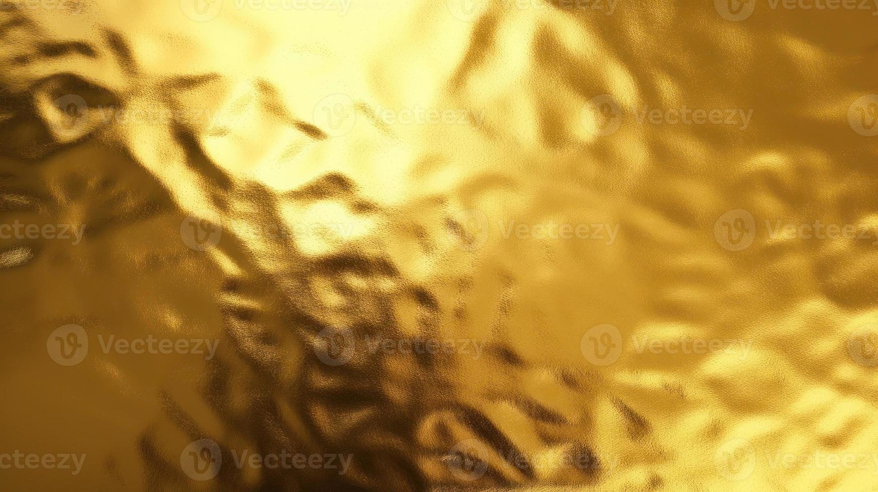 Gold foil metallic wrapping paper texture background photo