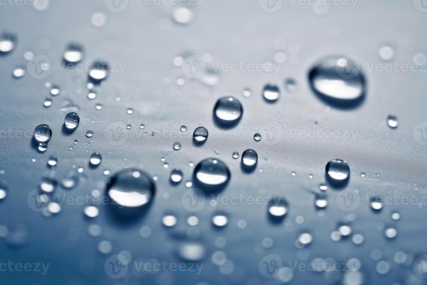water drops on light blue background photo