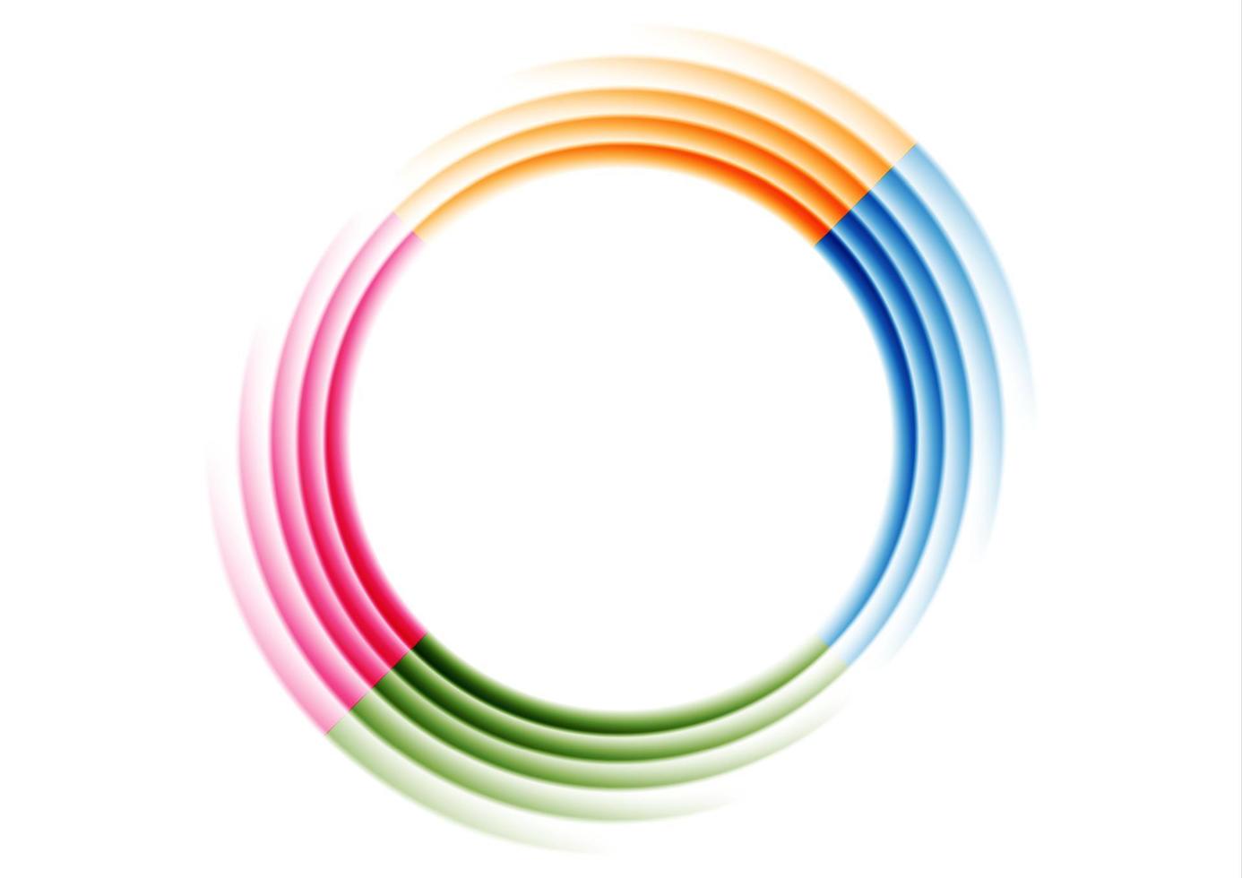 Colorful smooth abstract circular logo technology background vector