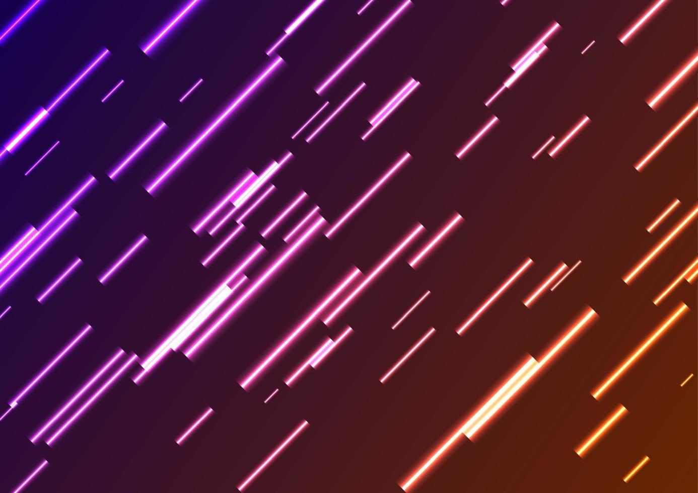 Glowing sci-fi retro background with neon laser rays vector