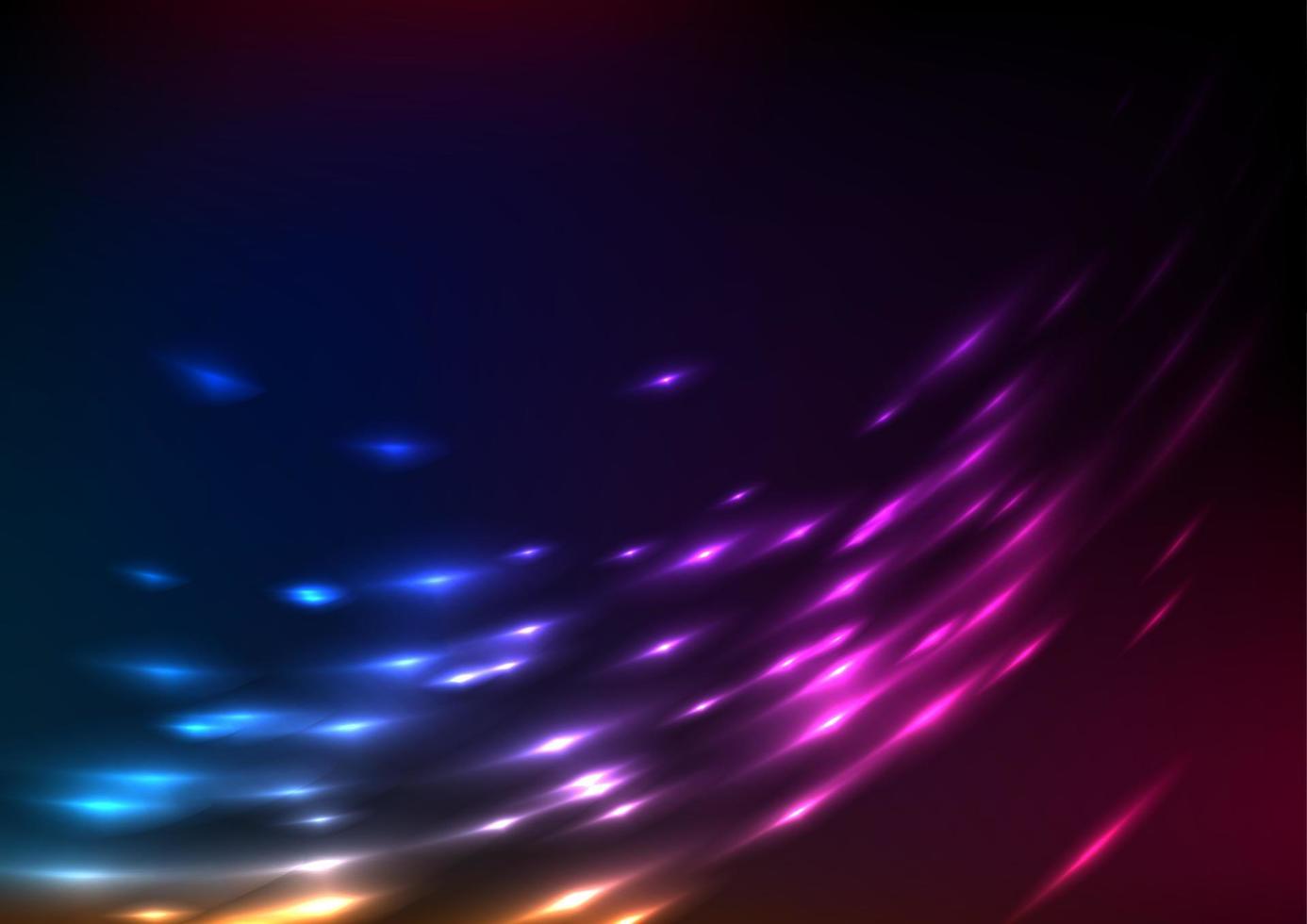 Colorful neon glowing lights abstract futuristic background vector