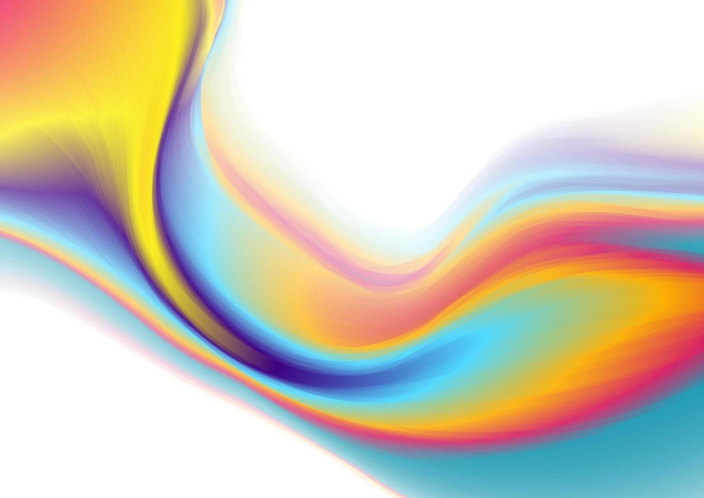 Colorful flowing liquid thermal waves abstract background vector