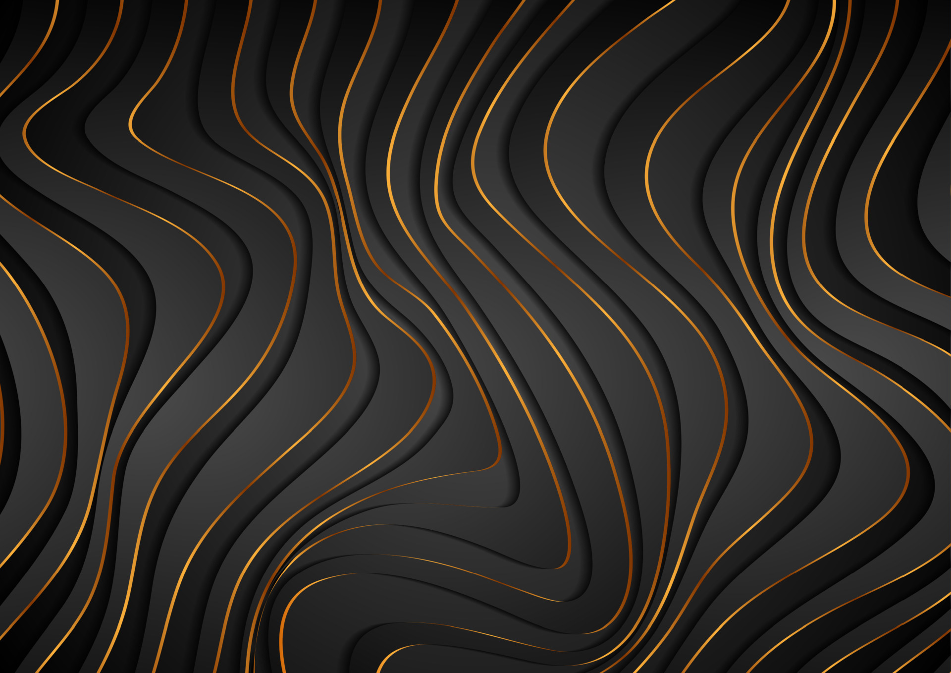 Black and golden curved waves abstract luxury background 22347670 ...