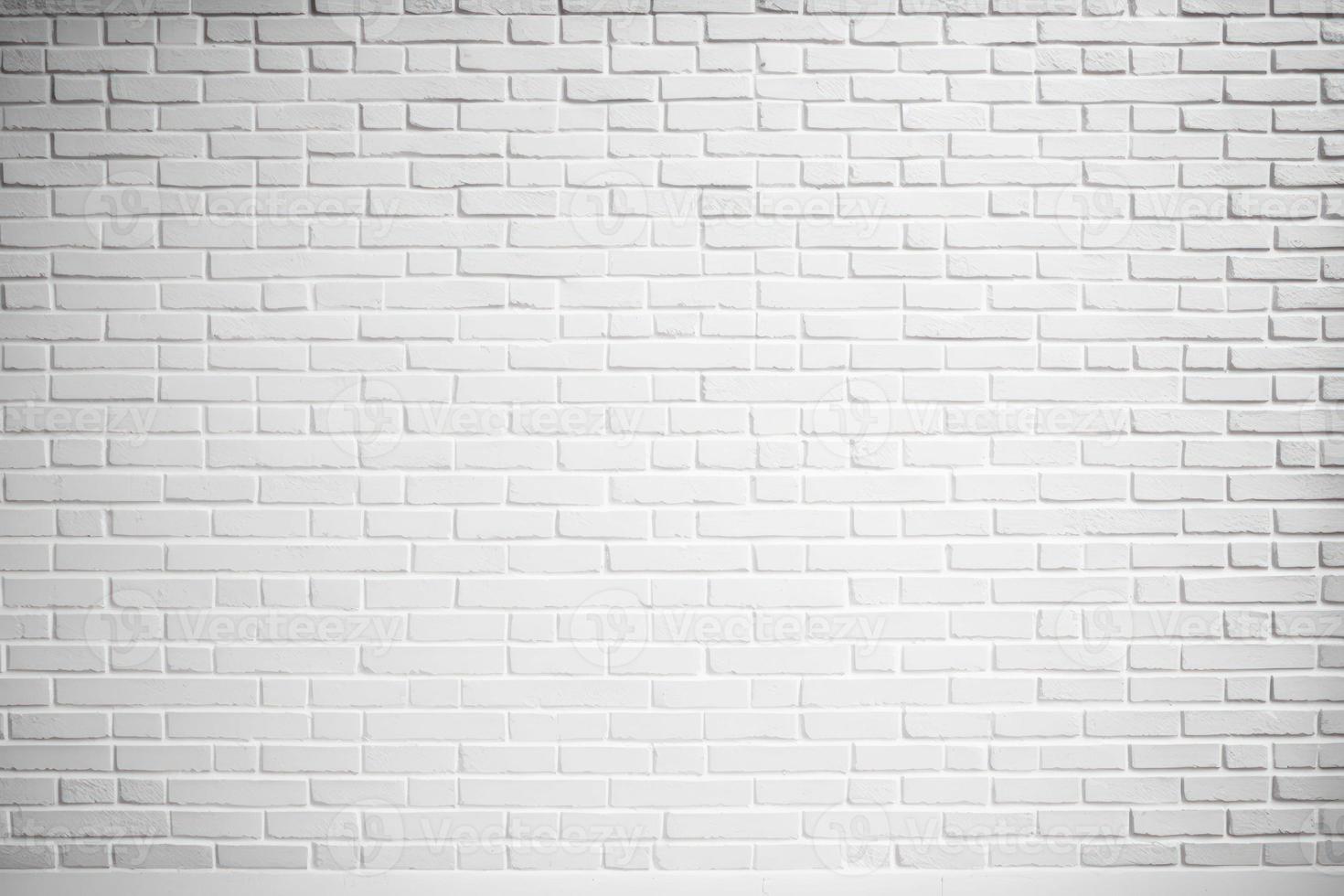 Abstract white brick wall texture background photo