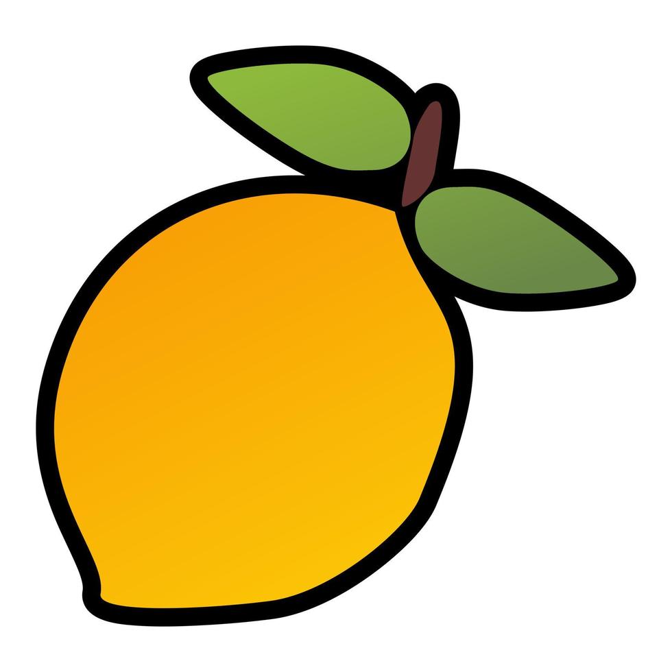 Orange fruit icon on white background. Flat style design vector illustration for food and nature concept in Eps 10 format