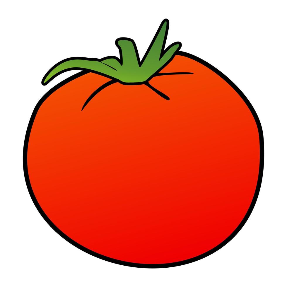 Tomato icon. Flat style desifn Vector illustration of a tomato on a white background.