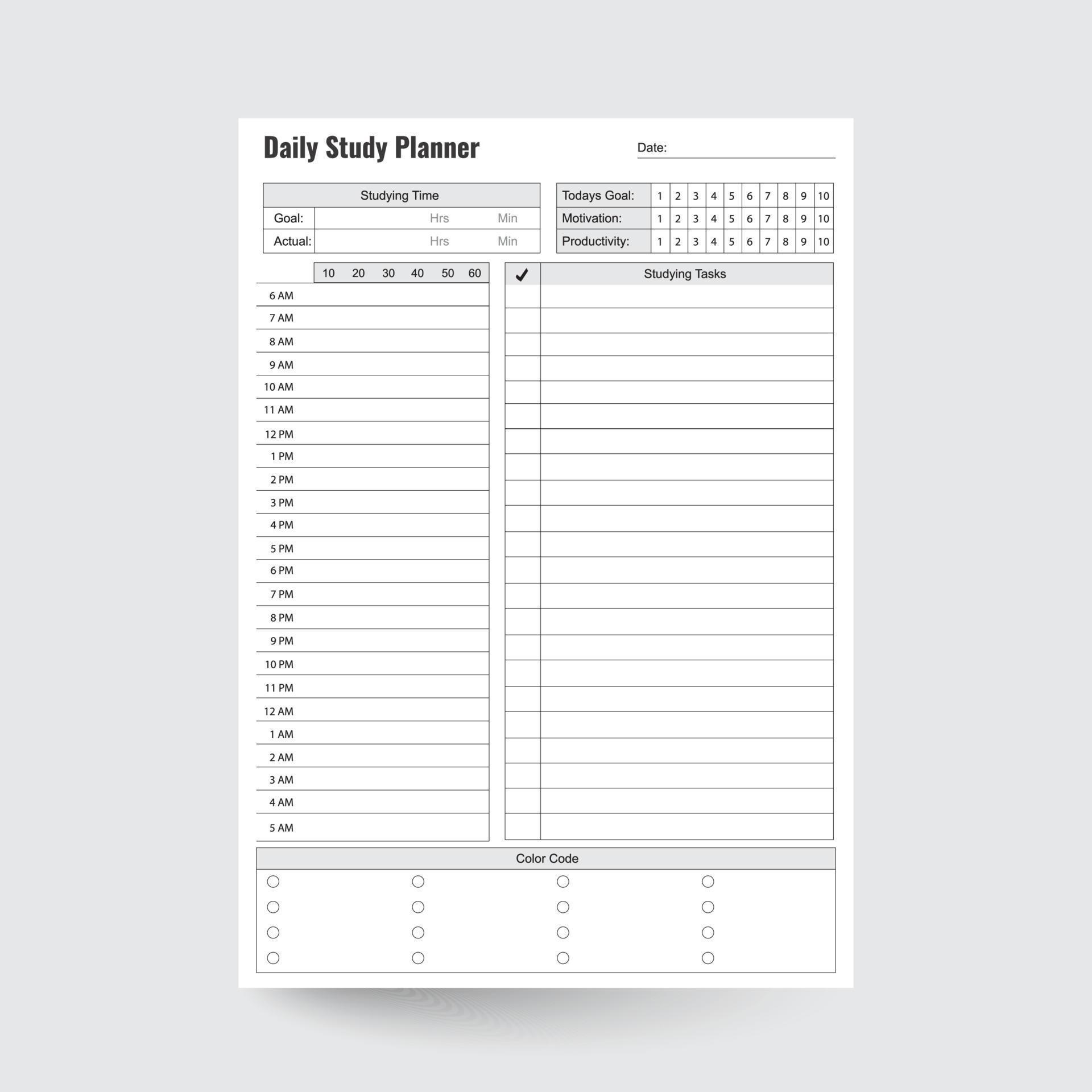Daily Study Planner,Study Tracker,Studying Tracker,School Tracker