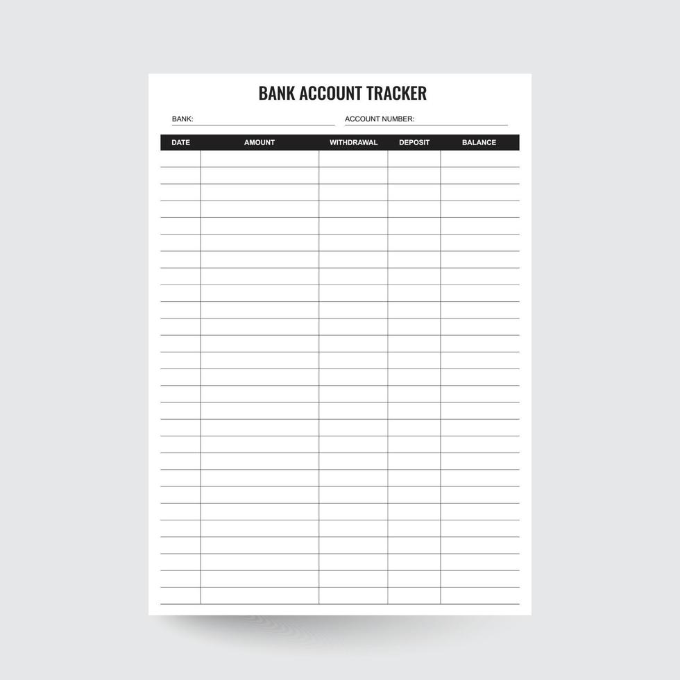 Bank Account Tracker,Bank Account Info,Account Tracker,Account Keeper,Money Tracker,Bank Info Tracker,Account Printable,account register,account planner,bank organizer,bank info insert 22348055 Vector Art at Vecteezy for Bank Account Information Free Printable