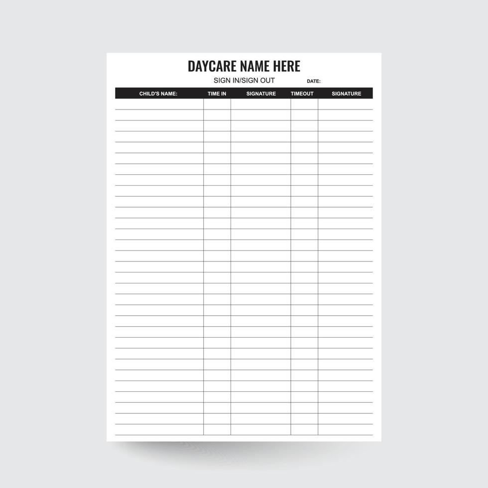 Daycare Sign In and Out,Sign Out Sheet,Childcare Sign In,Childcare Sign Out,Sign In Sheet,Sign Out Sheet,Chalkboard Sign,Signout Sheet,Daycare Sign in Log vector