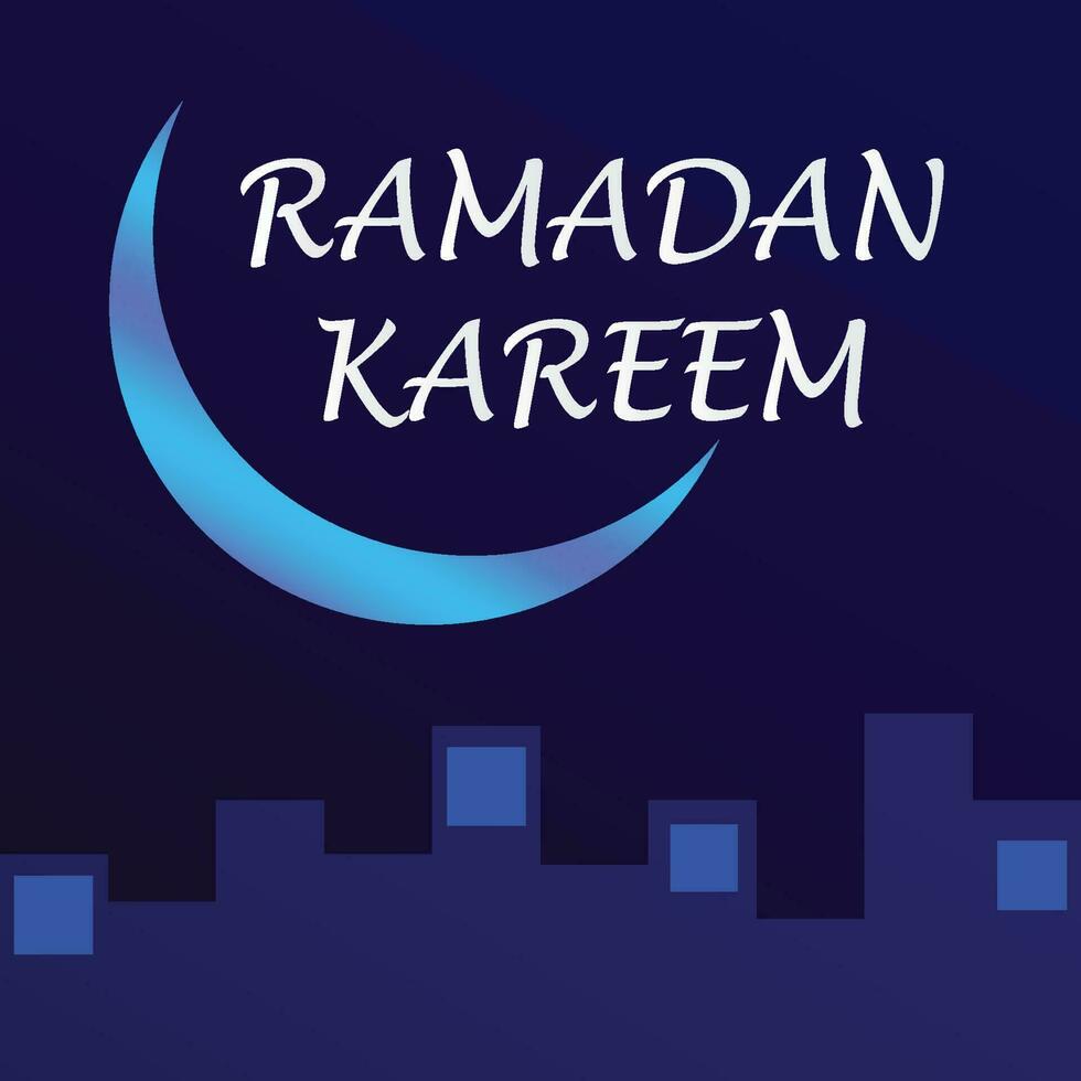 Ramadan Kareem Islamic greeting card background vector illustration. The holy month of the Muslim community.