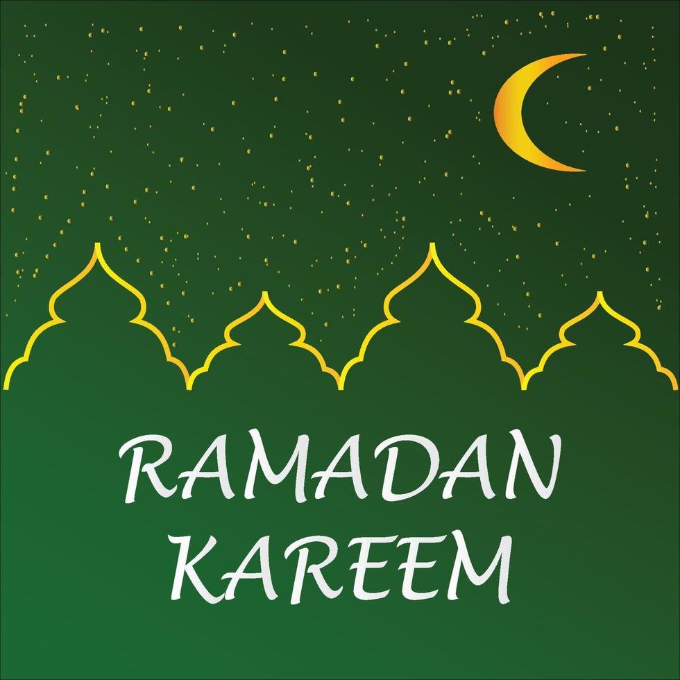 Ramadan Kareem Islamic greeting card background vector illustration. The holy month of the Muslim community.
