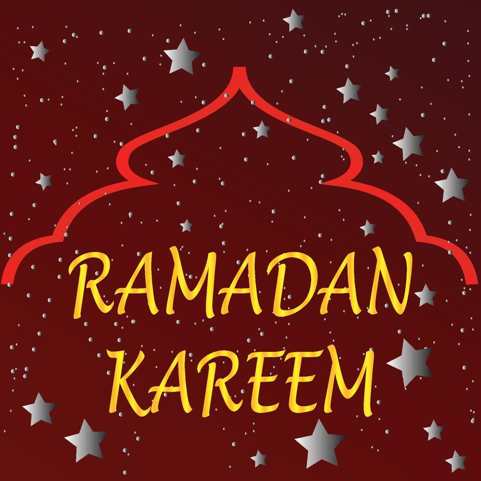 Ramadan Kareem Islamic greeting card background vector illustration. The holy month of the Muslim community.