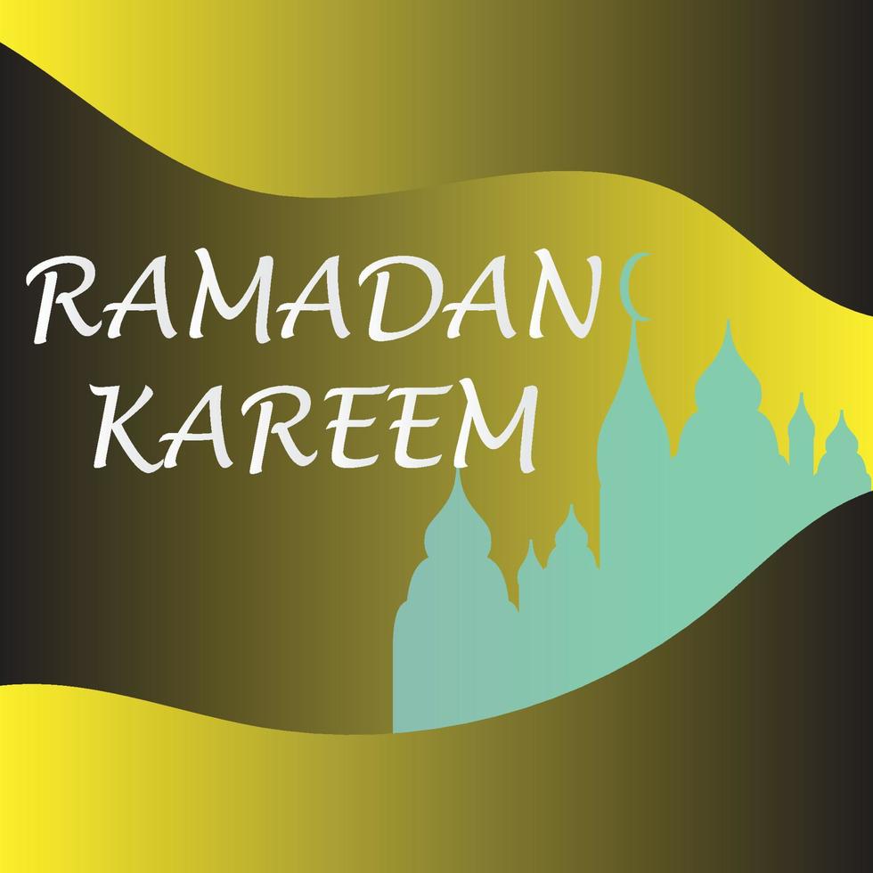 Ramadan Kareem Islamic greeting card background vector illustration. The holy month of the Muslim community.