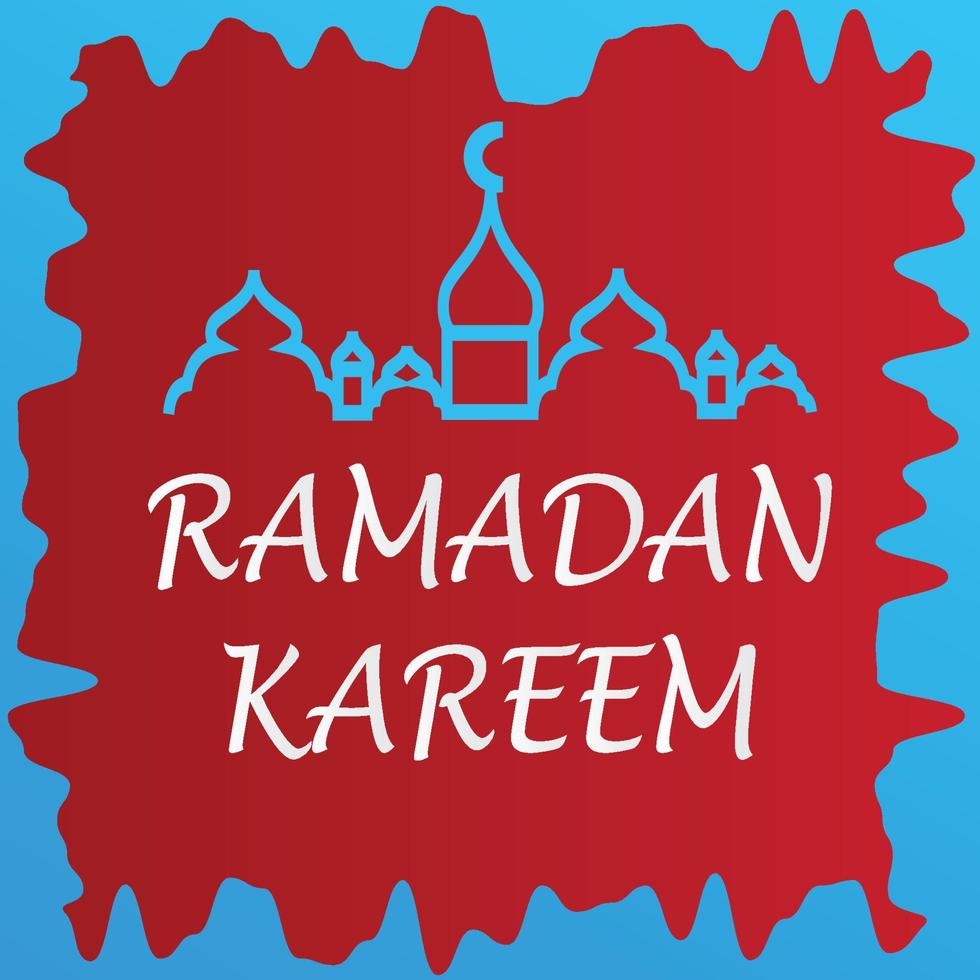 Ramadan Kareem Islamic greeting card background vector illustration. The holy month of the Muslim community.