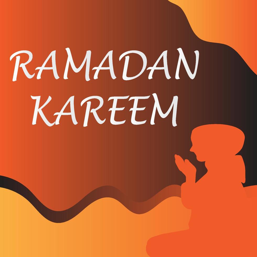 Ramadan Kareem Islamic greeting card background vector illustration. The holy month of the Muslim community.