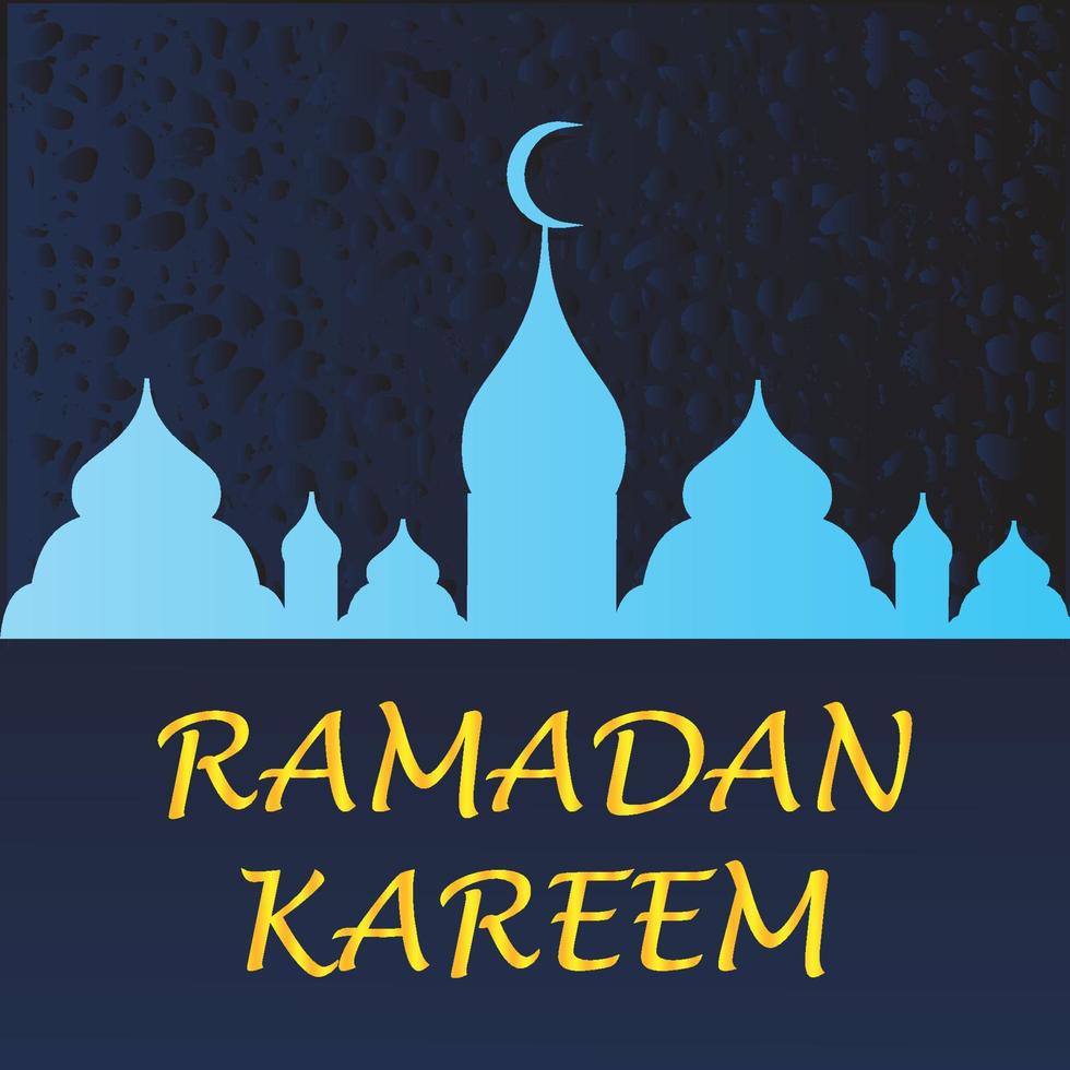 Ramadan Kareem Islamic greeting card background vector illustration. The holy month of the Muslim community.