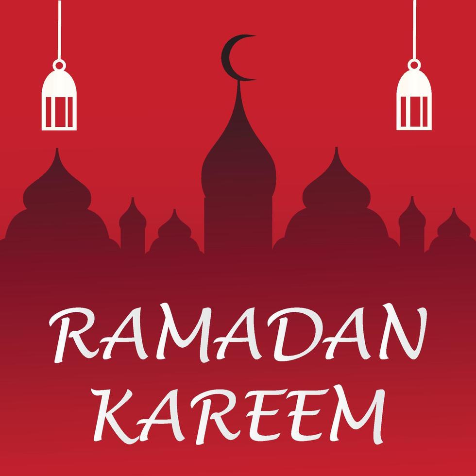 Ramadan Kareem Islamic greeting card background vector illustration. The holy month of the Muslim community.