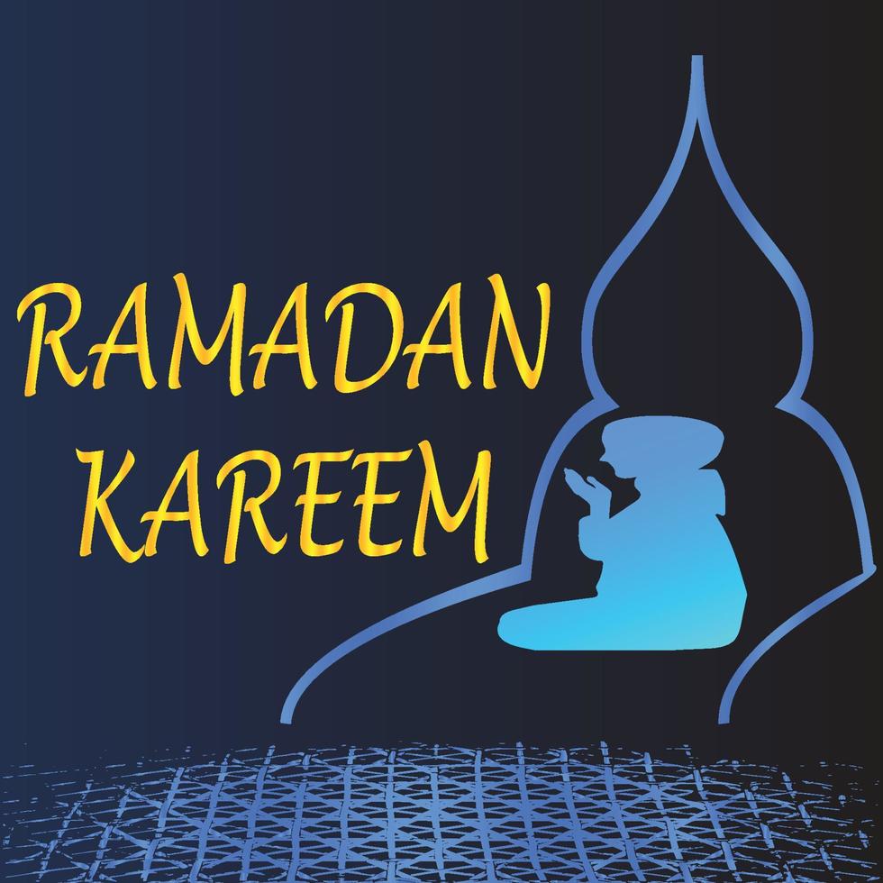 Ramadan Kareem Islamic greeting card background vector illustration. The holy month of the Muslim community.