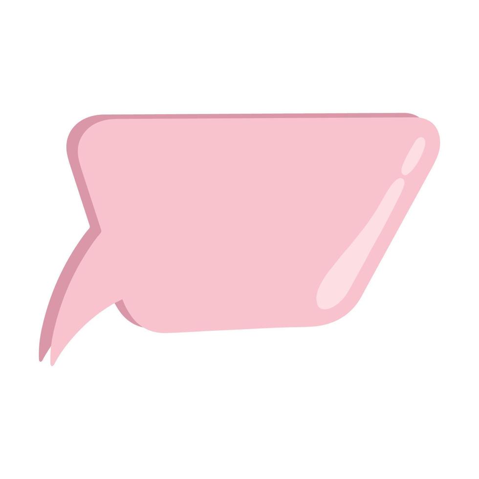 Pink cloud-message. Pop-up message bubbles. Isolated vector message clouds. Cute pink message cloud.