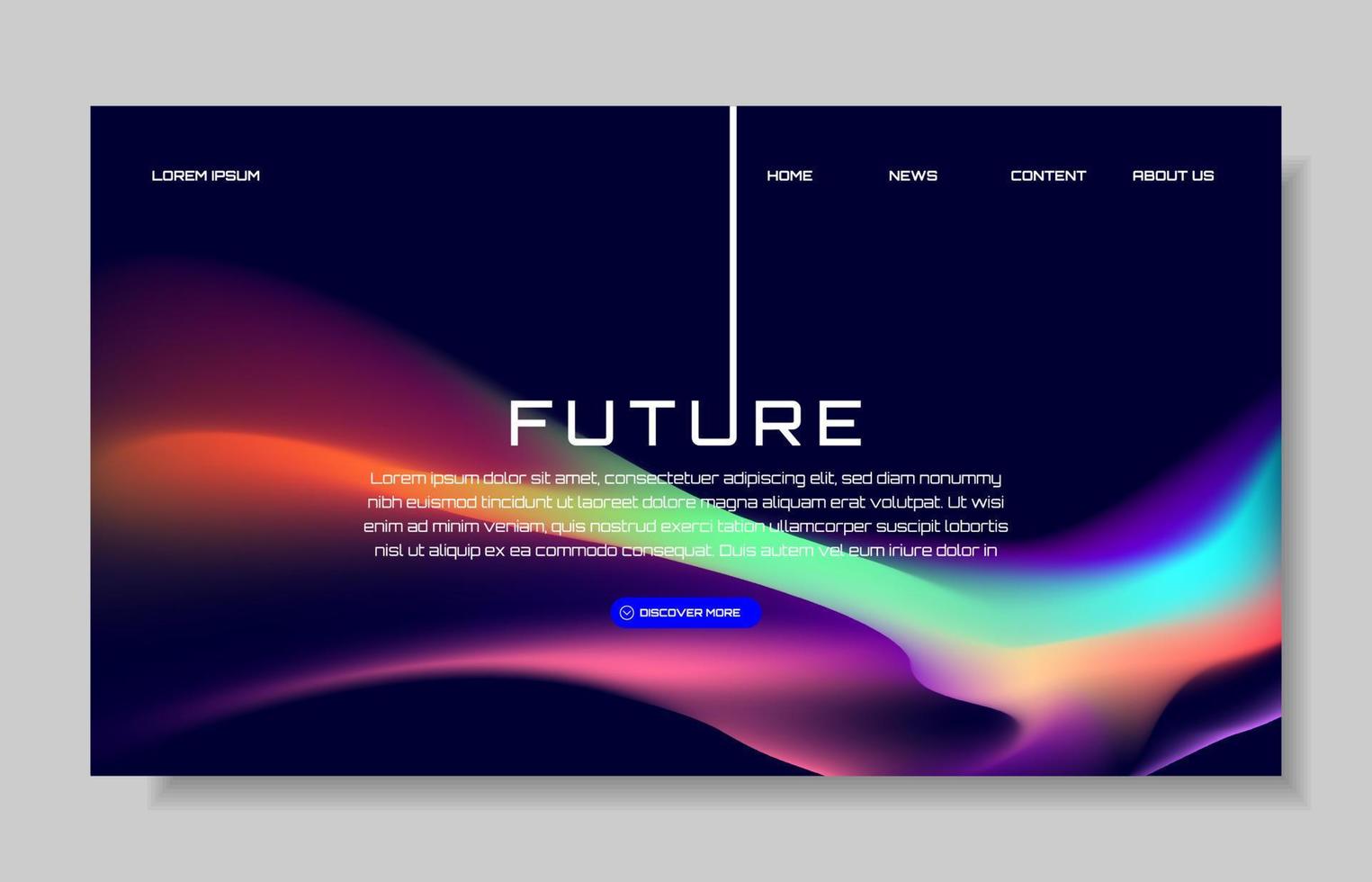 Modern trendy grainy gradient background, colorful abstract liquid 3d shapes. template for websites, mobile website, or apps. Linear object, landing page, poster, banner, flyer vector