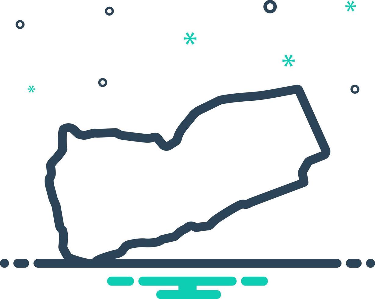 mix icon for yemen vector