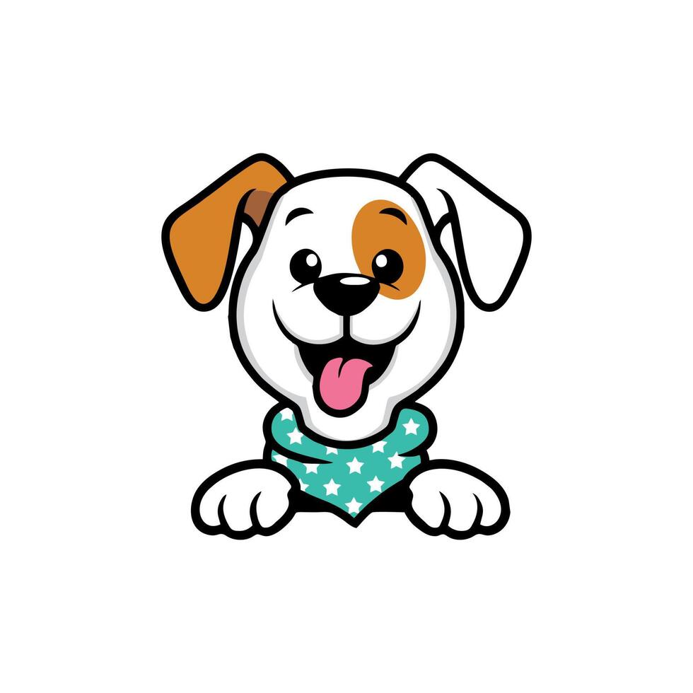 dog1.eps a funny, cute and smart dog illustration logo vector