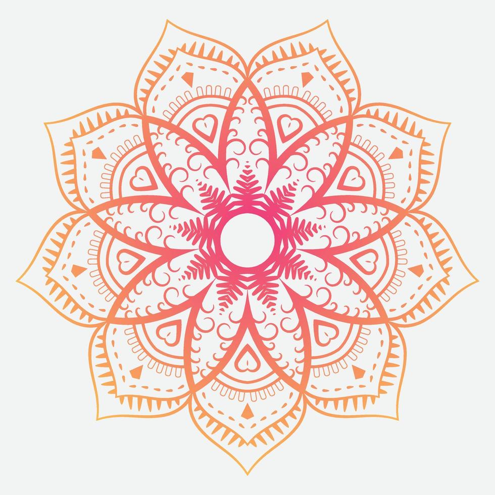 Golden and colorful Mandala Art Design Template vector