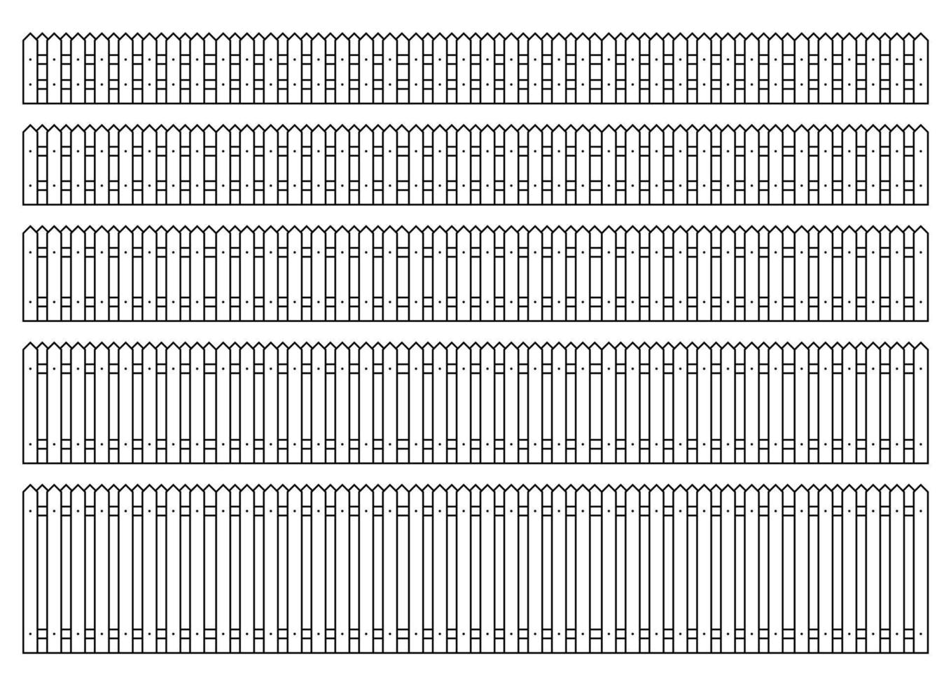 Outline fence in flat style vector illustration isolated on white
