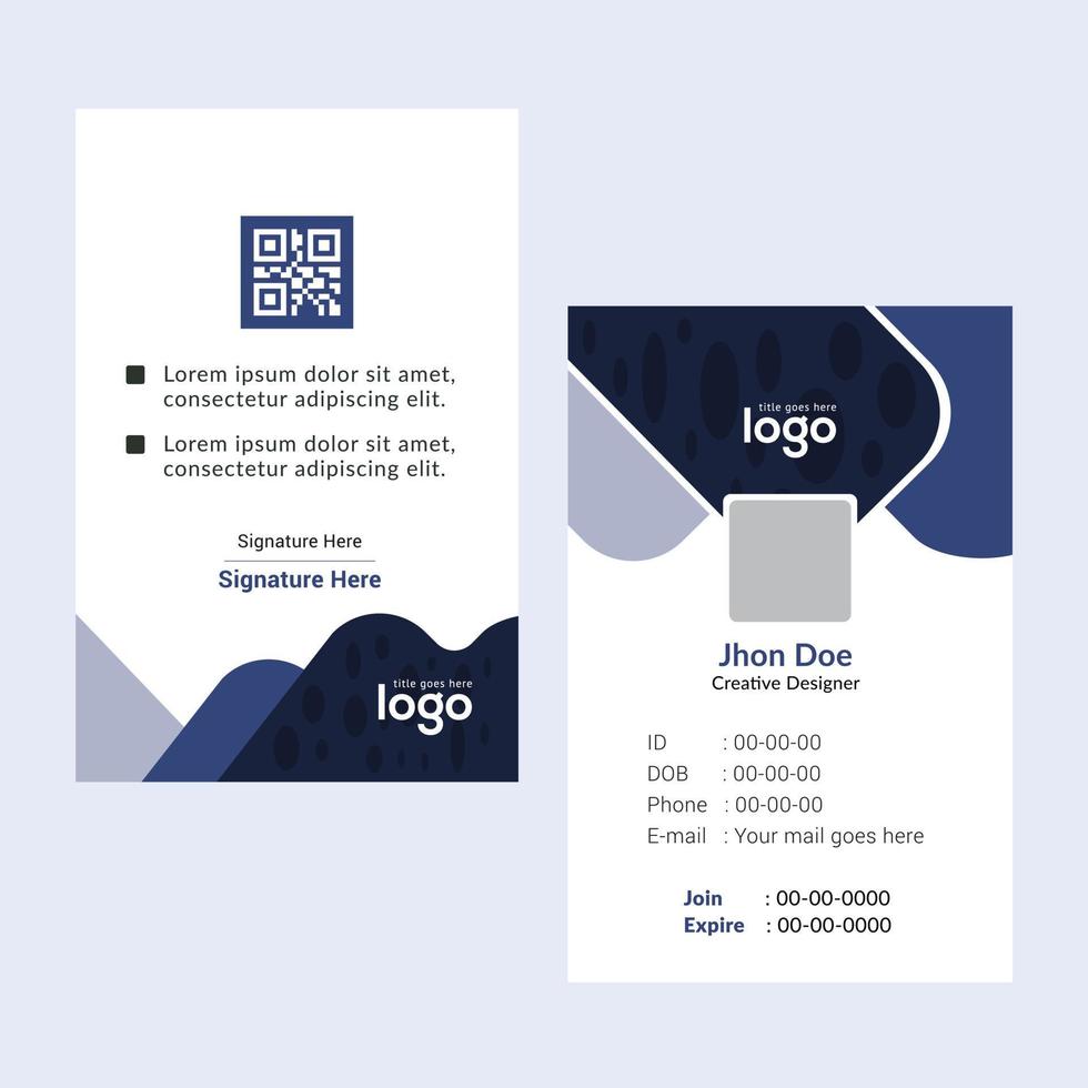 Creative Templates Business Card. Navy Business Cards. Professional and elegant abstract card templates perfect for your company and job title. vector design templates. clean business cards.