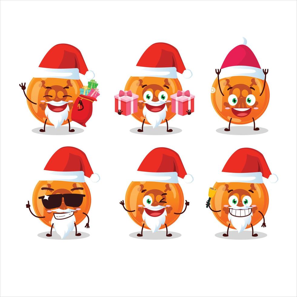 Papa Noel claus emoticones con Víspera de Todos los Santos peligroso dibujos animados personaje vector