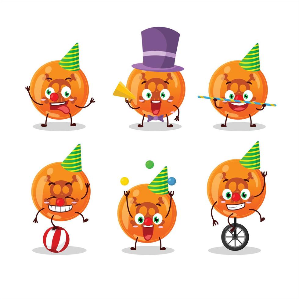 Cartoon character of halloween dangerous with various circus shows vector