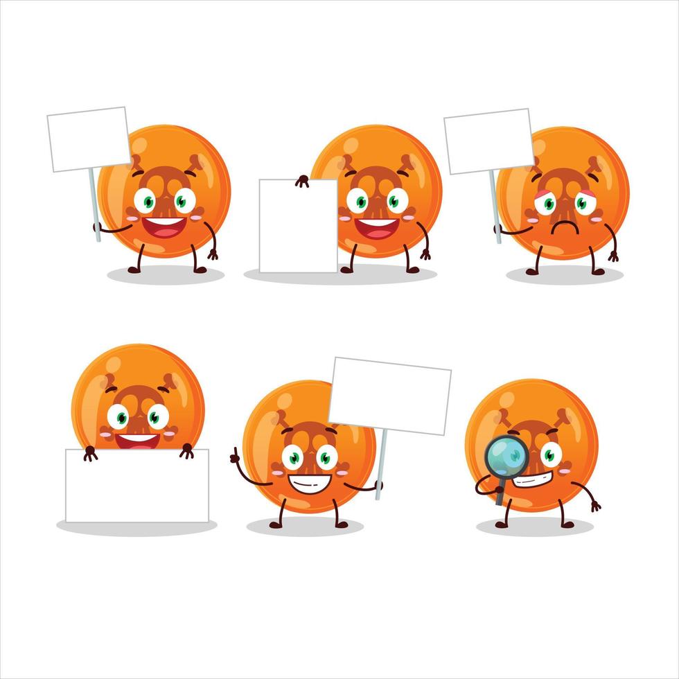 Halloween dangerous cartoon character bring information board vector