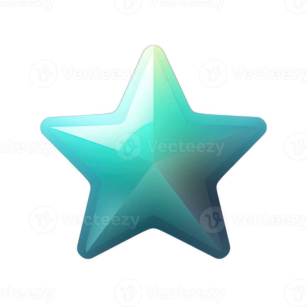 Blue star icon on white background. Vector illustration png
