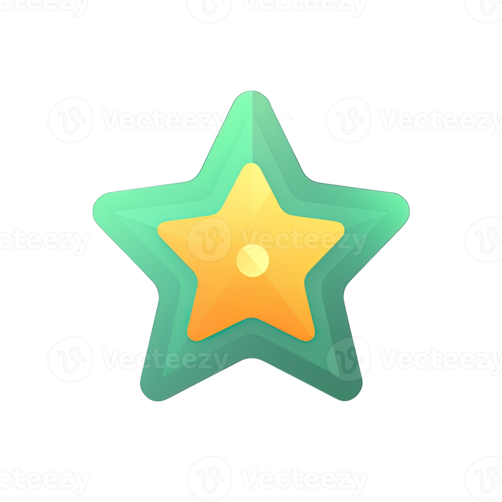 Star icon, vector illustration. Flat design style with long shadow png