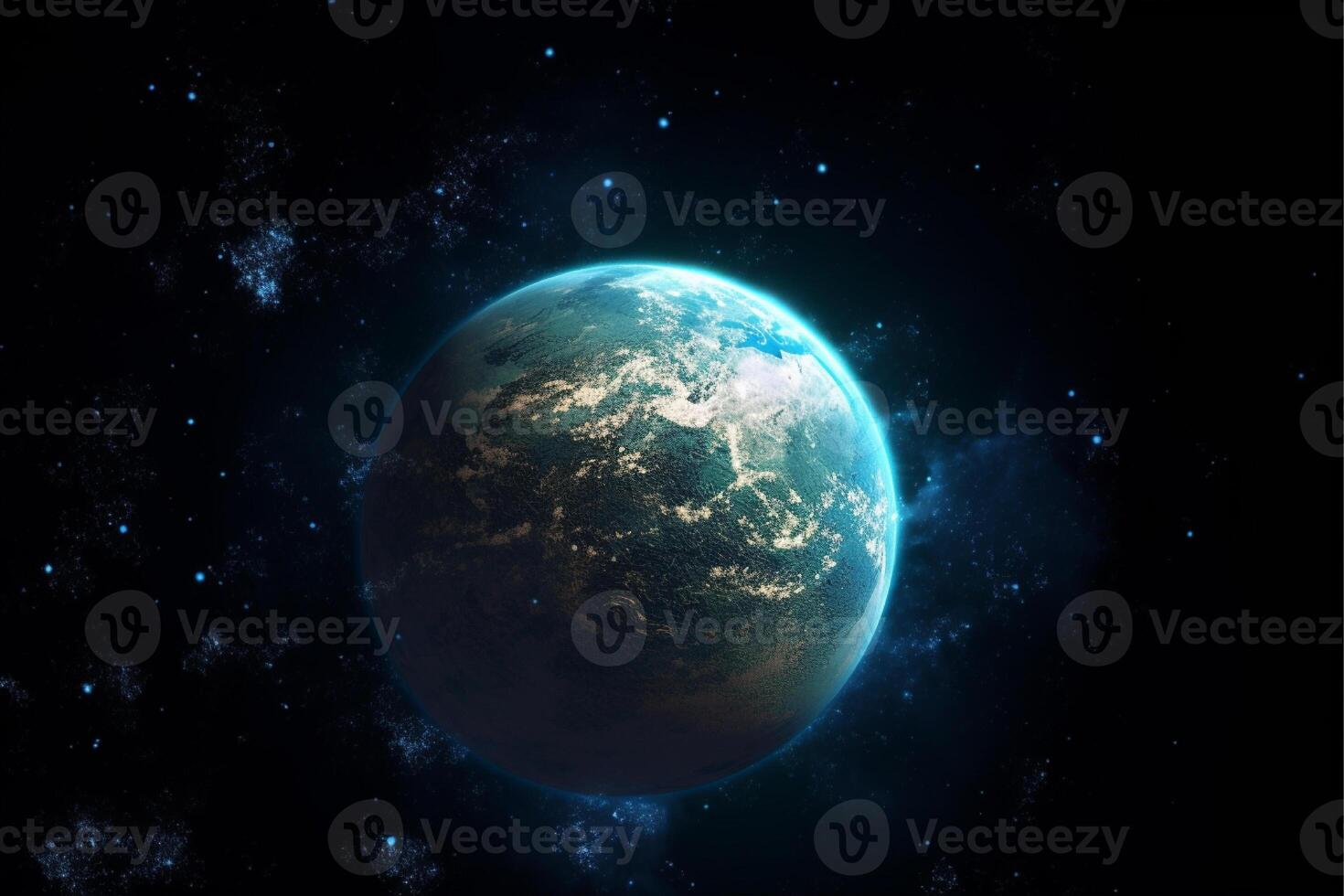 A picture of the earth with the sun shining on it, earth in space, universe background photo