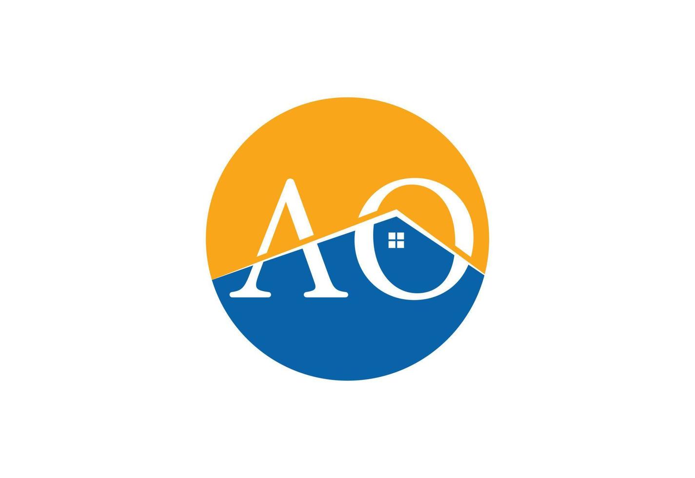 Initial AO Letter logo design, Vector design concept